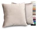 Beautex Kissenhüllen Samt 2er Set Premium Kissenbezug Taupe Bild 2