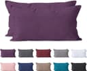 Hometex Premium Textiles Kissenbezug 2-er Set Aubergine Mikrofaser Bild 2