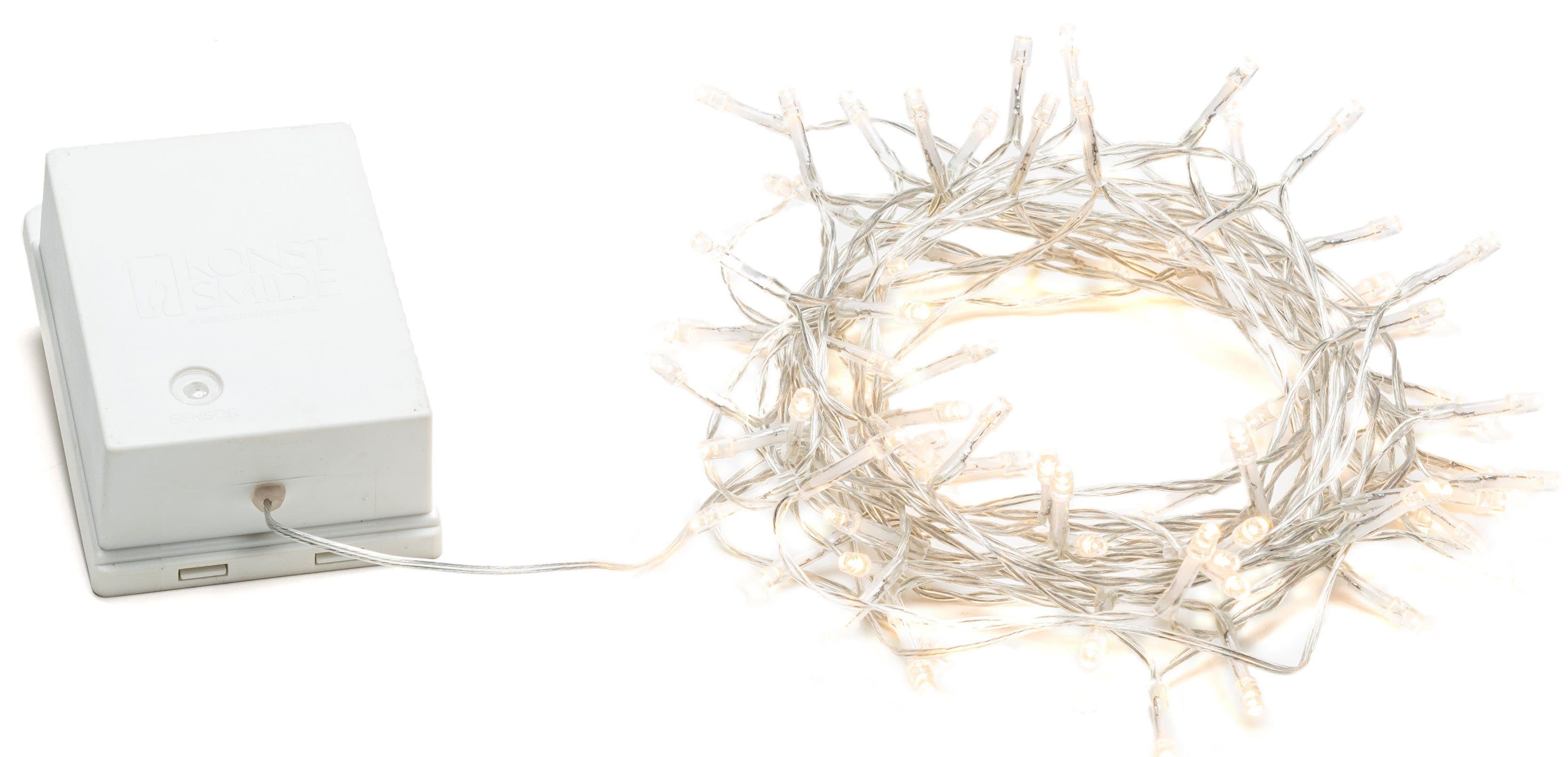 KONSTSMIDE LED-Lichterkette Weihnachtsdeko Außen 80 warmweiße LEDs transparent - Bild 2