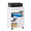 SoBuy Druckertisch FBT106 Weiß mit Schublade und Rollen Bild 2