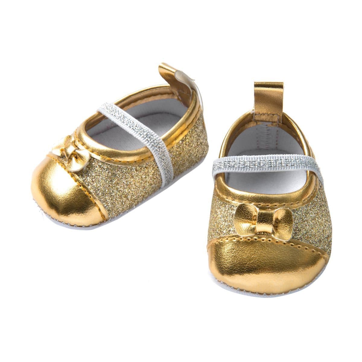 Heless Puppenkleidung Glitzerballerinas Gold