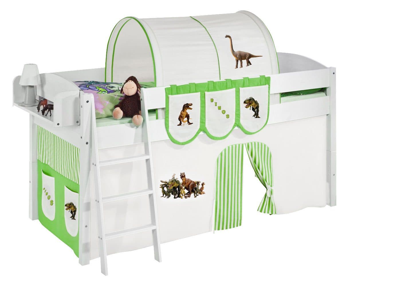 Lilokids Spielbett IDA Weiß Umbaubar Systemhochbett Kiefer - Bild 2