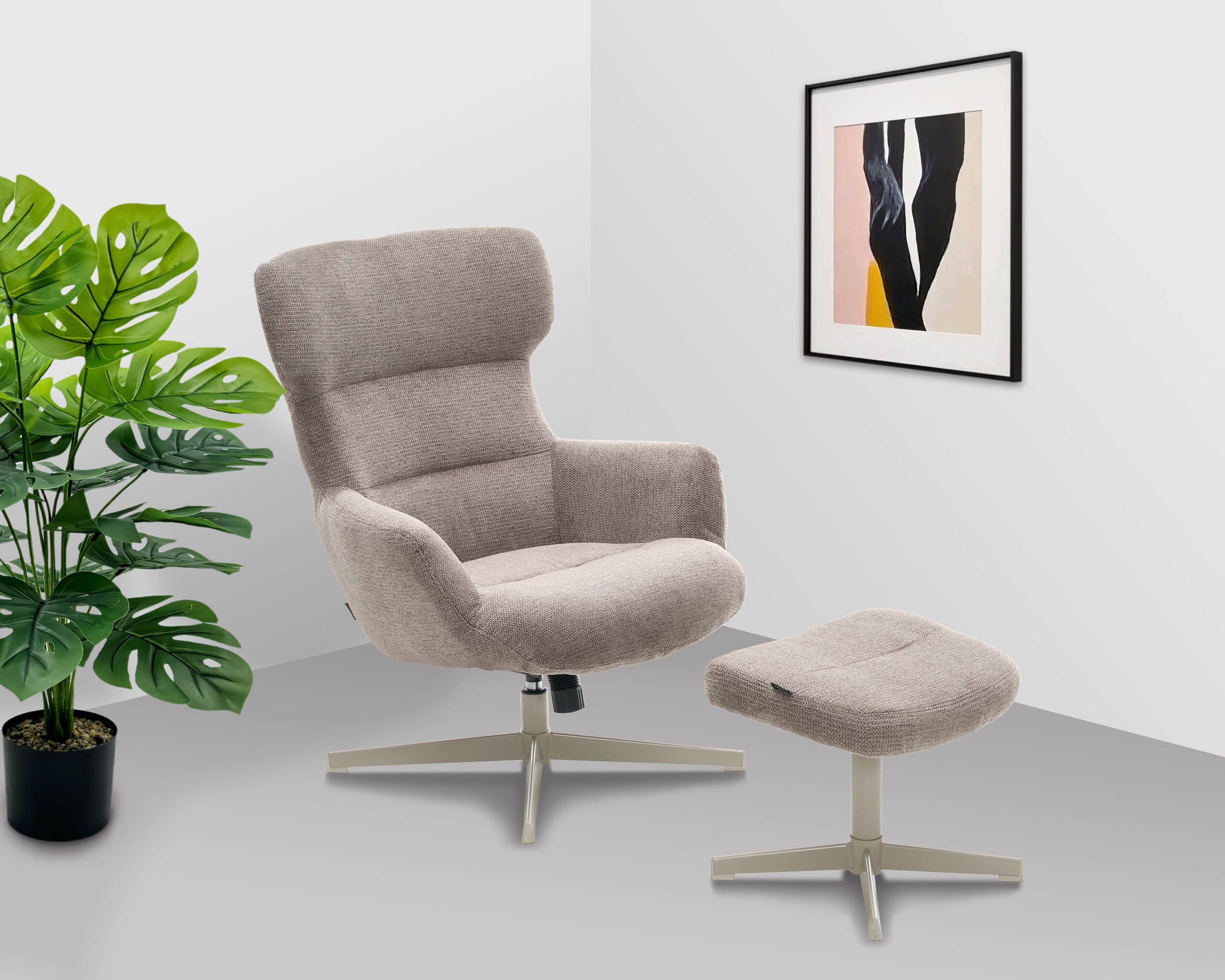 Home affaire Sessel Clarah Relaxsessel, TV-Sessel mit Hocker, 360° Grad drehbar - Bild 2