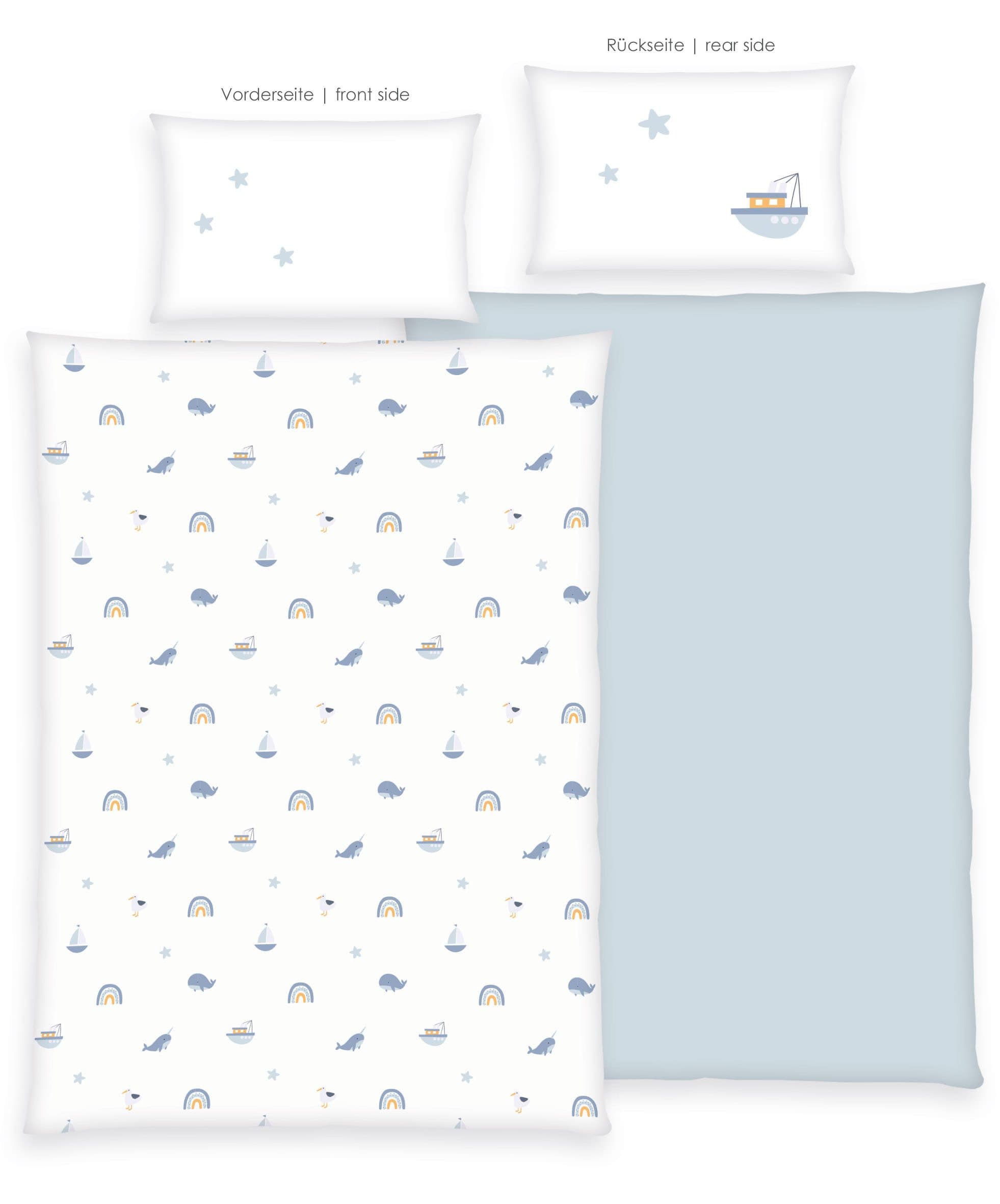 Baby Best Kinderbettwäsche Little Ocean Flanell Wendebettwäsche 2-teilig - Bild 2