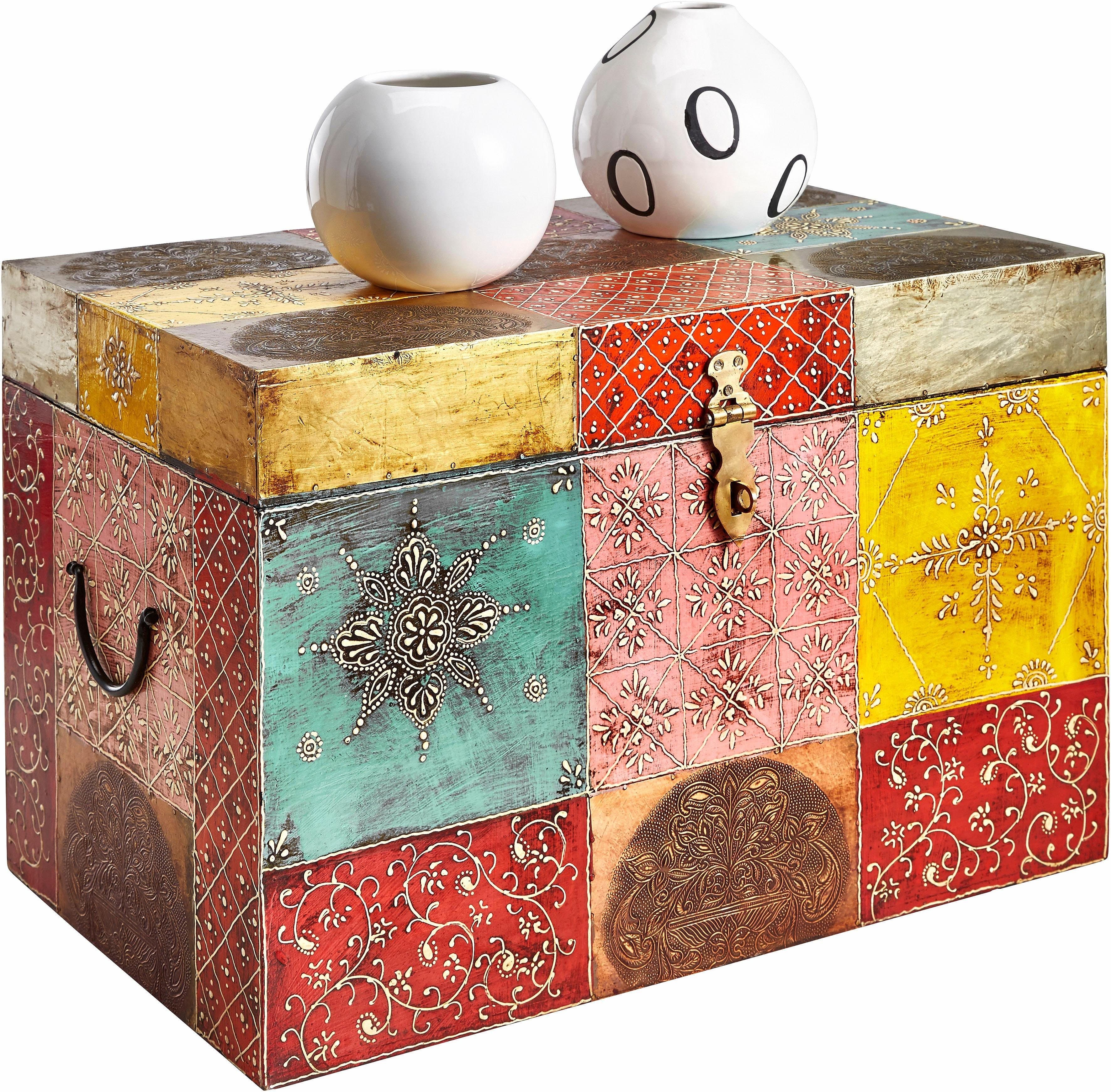OTTO HOME Truhe Vivek Bunt Massivholz Handbemalt - Bild 2