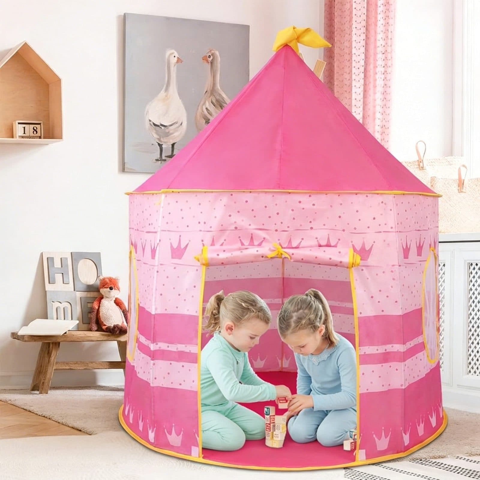MOPUEA Spielzelt Kinderzeltburg Rosa Prinzessin - Bild 2