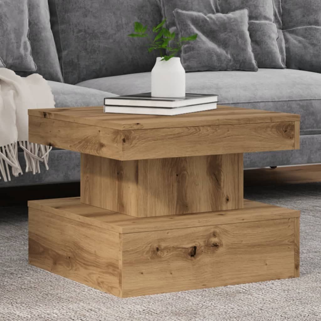 vidaXL Couchtisch mit LED-Leuchten Artisan-Eiche - Bild 2
