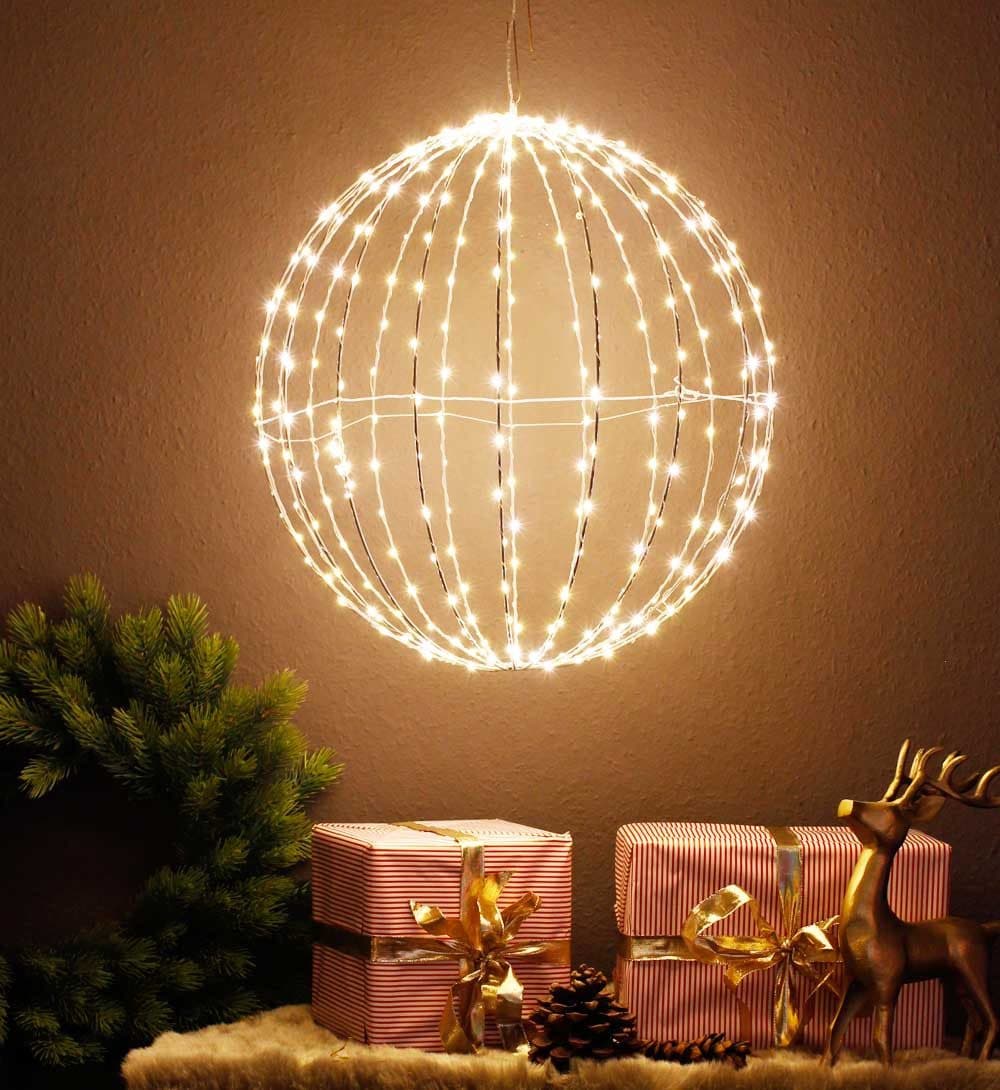 Arnusa LED Kugelleuchte 320 LED warmweiß 50 cm mit Timer - Bild 2