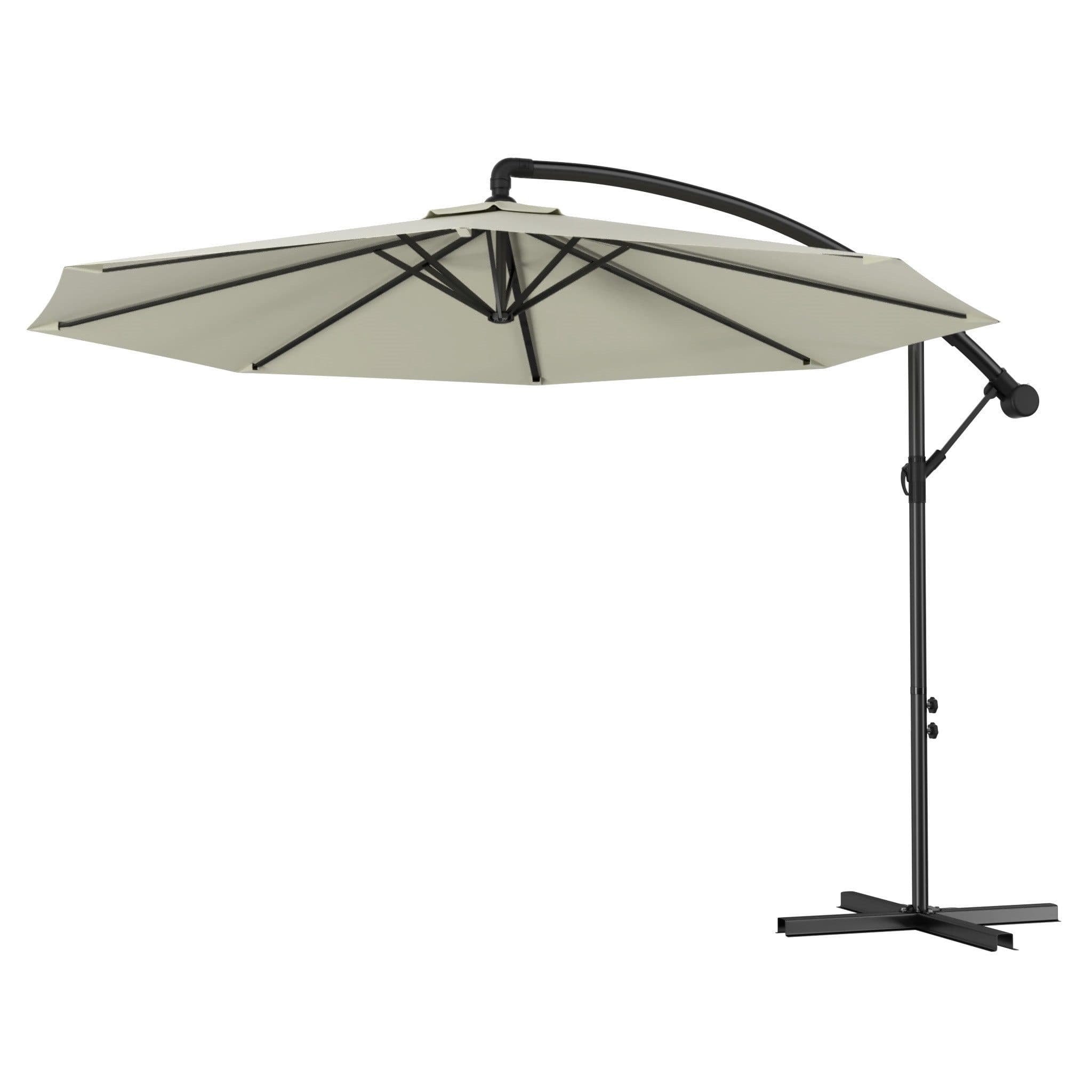FIVMEN Sonnenschirm mit Kurbel UV-Schutz Aluminium - Bild 2