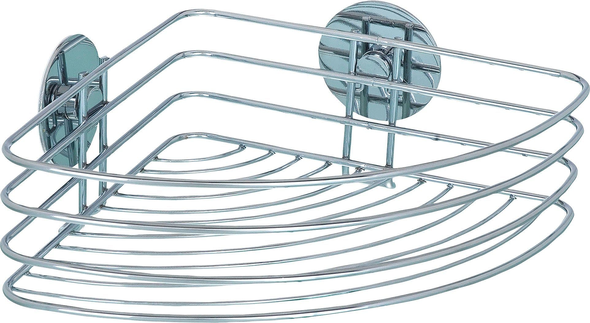 WENKO Eckregal Eckablage Silber Verchromter Stahl Turbo-Loc - Bild 2