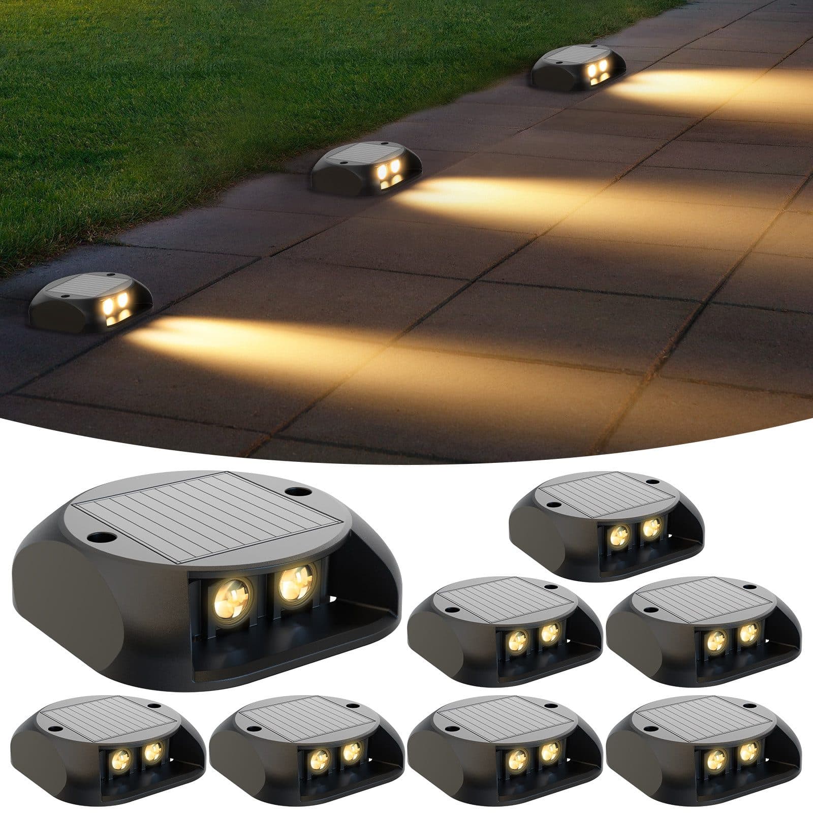 Quntis LED Solarleuchte Warmweiß Solar Gartenbeleuchtung - Bild 2