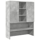 vidaXL Waschmaschinenschrank Betongrau Holzwerkstoff Bild 2