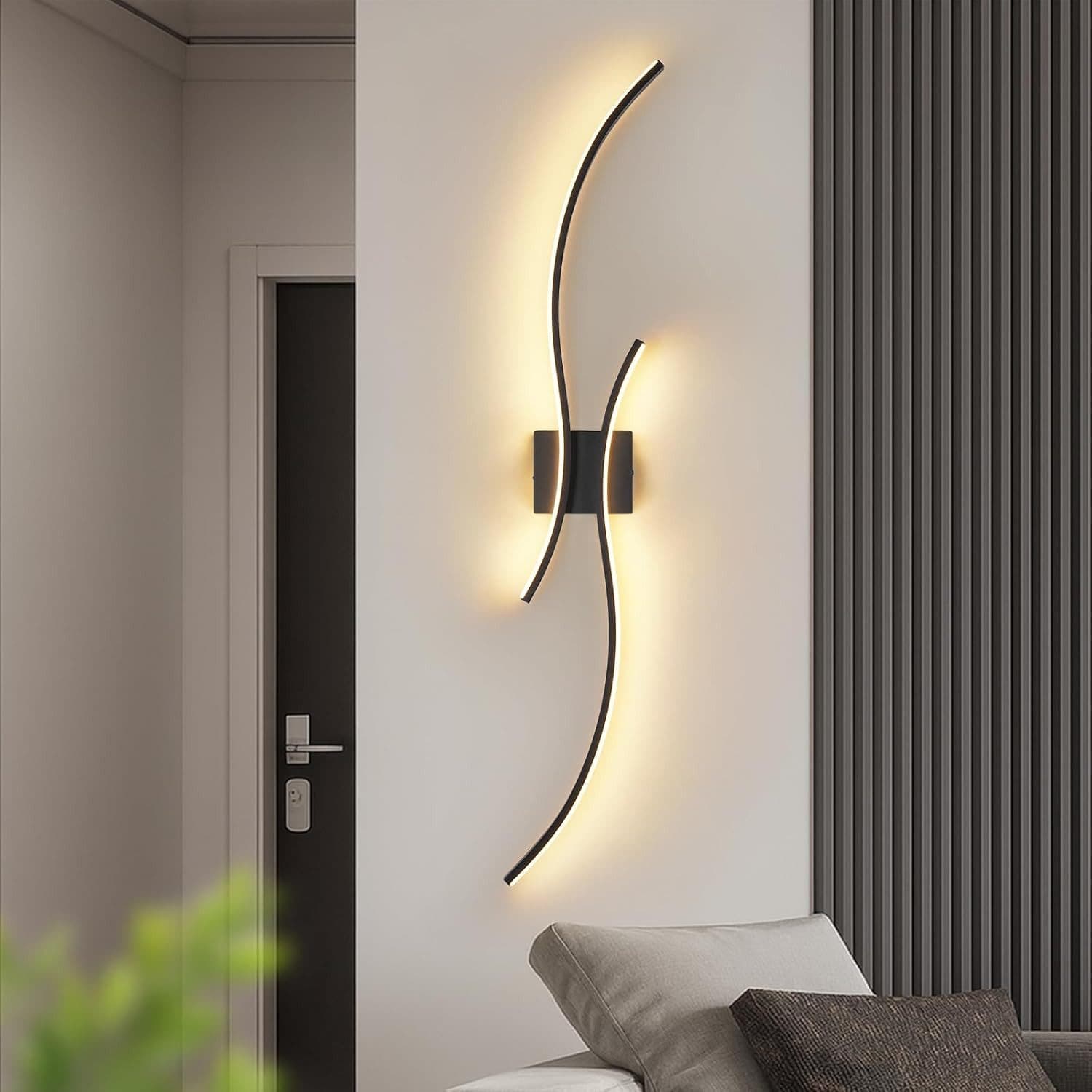 ZMH LED Wandleuchte Innen Modern Wandlampe LED fest integriert - Bild 2