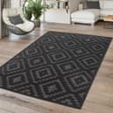 TT Home In- & Outdoor Teppich Anthrazit Geometrisch 3D-Effekt Bild 2