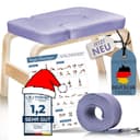 VALENESS Kopfstandhocker Yoga Hocker aus massivem Holz inkl. Zubehör Bild 2