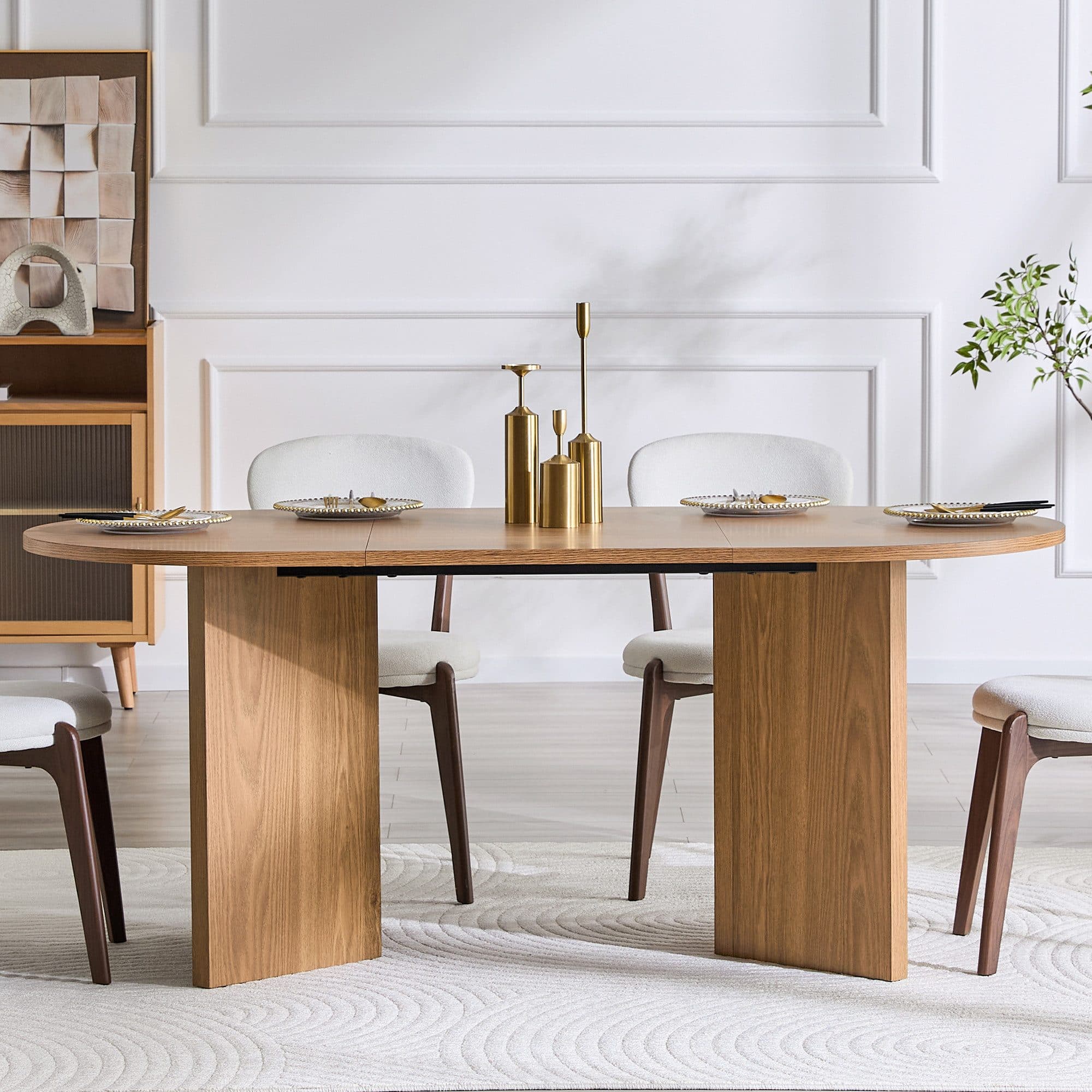 i@home Esstisch Oval Beige Landhausstil für 4-6 Personen - Bild 2