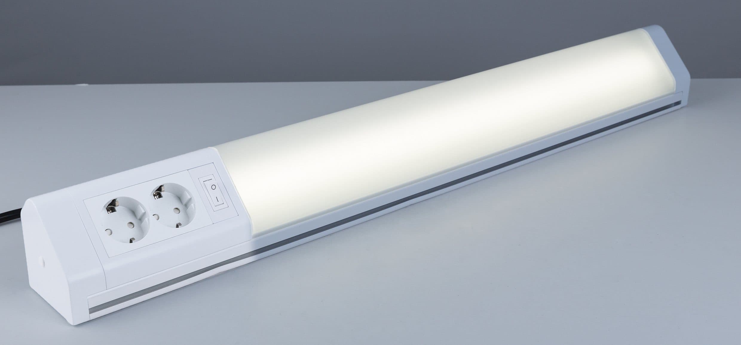 HEITRONIC Lichtleiste Bonn LED Warmweiß Silber mit Steckdosen - Bild 2