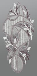 Plauener Spitze® Fensterbild modernes Ornament grau/weiß/violett Bild 2