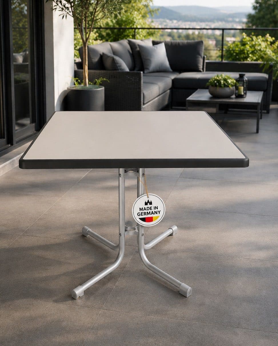 Gardissimo Gartentisch 80x80 cm Silber Klapptisch Metall - Bild 2