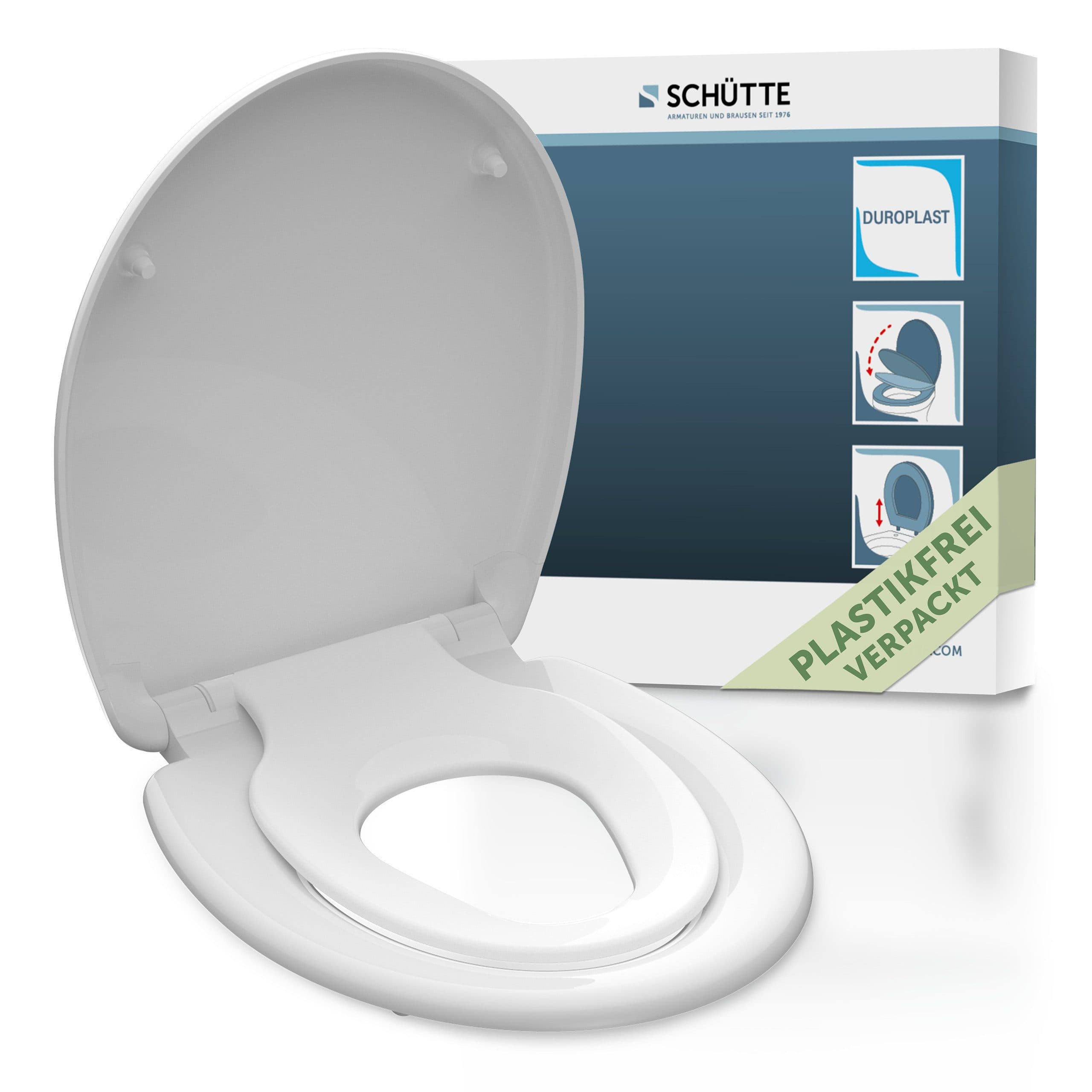 Schütte WC-Sitz FAMILY WHITE Duroplast Absenkautomatik Schnellverschluss - Bild 2