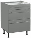 OPTIFIT Unterschrank Bern Grau mit 3 Schubladen Bild 2