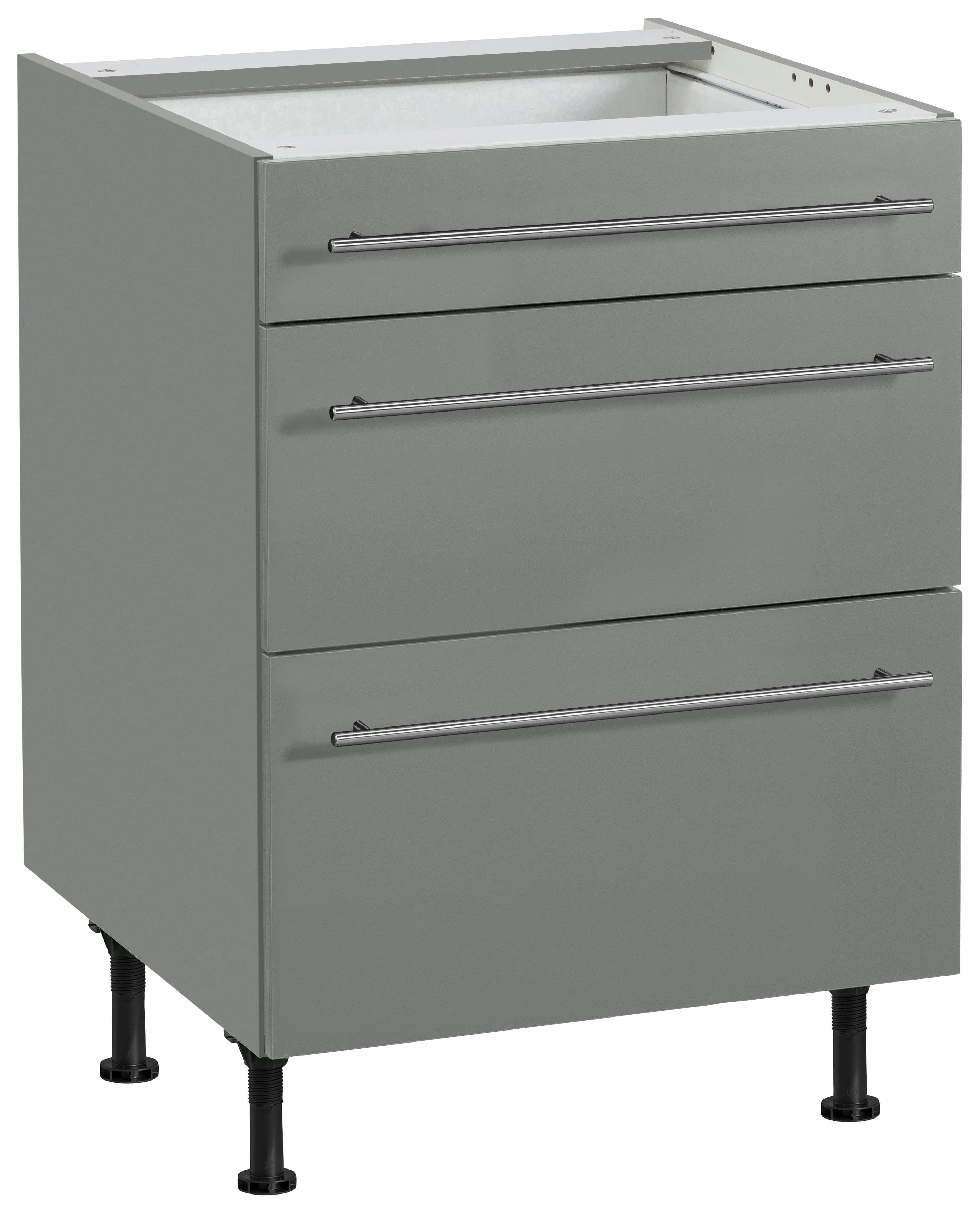 OPTIFIT Unterschrank Bern Grau mit 3 Schubladen - Bild 2