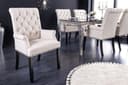 riess-ambiente Armlehnstuhl CASTLE Beige Chesterfield Holzbeine Bild 2