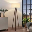Opviq Stehlampe Beige 21x38cm Holz PVC Bild 2