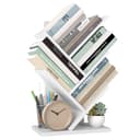 VASAGLE Bücherregal Baumform Standregal 5 Ebenen Eckregal Wolkenweiß Bild 2