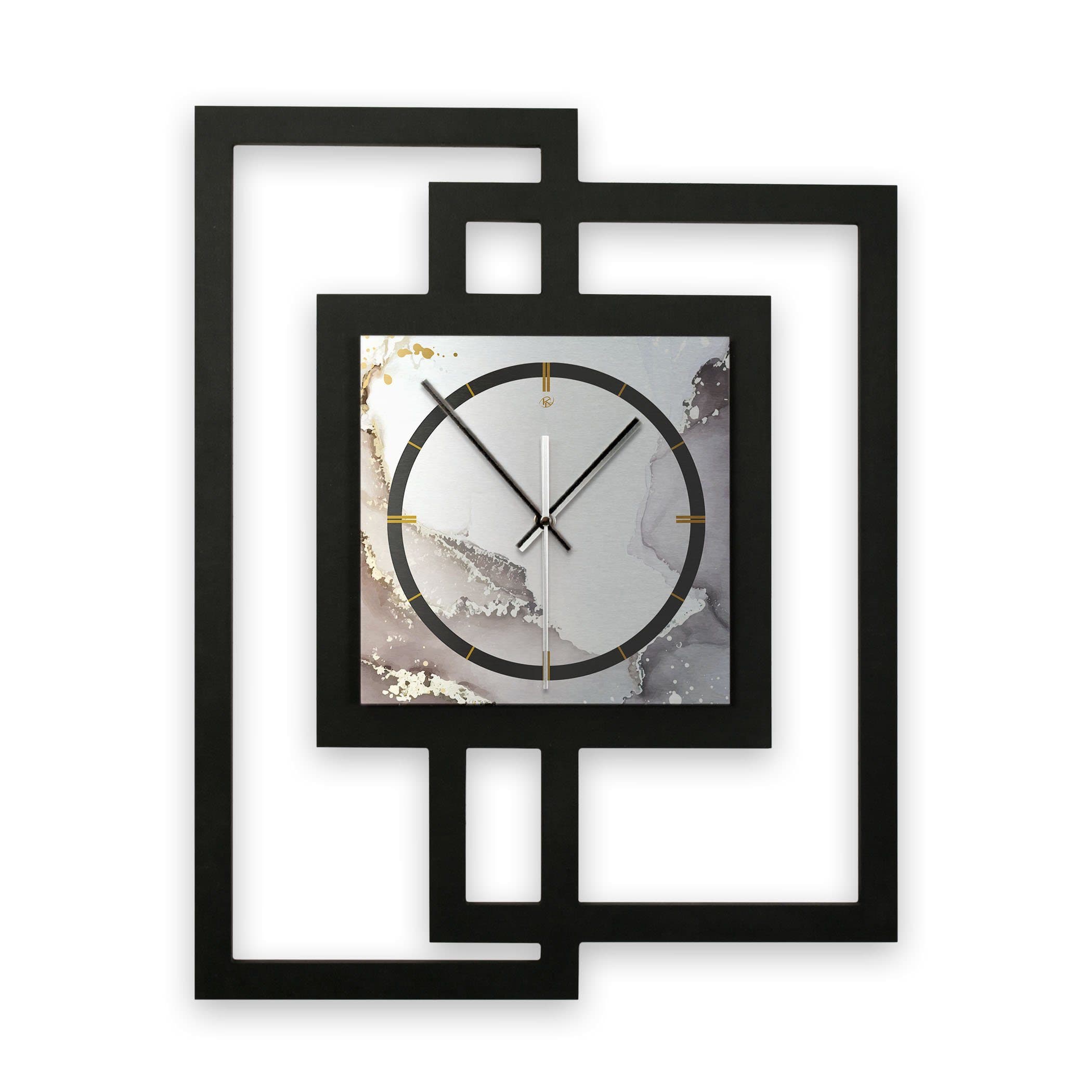 Kreative Feder Wanduhr Abstract Water Modern Metallic - Bild 2