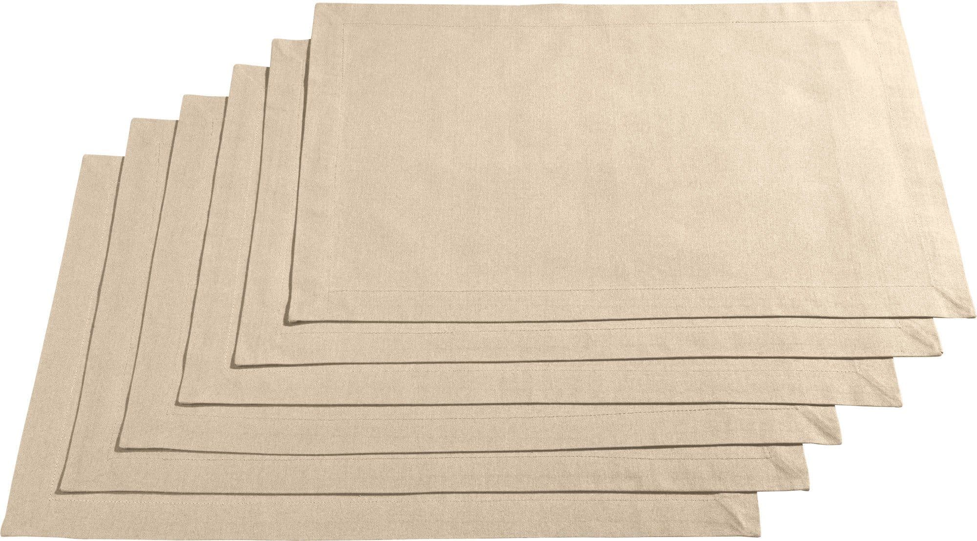 REDBEST Platzset Tischset "Seattle" 6er-Pack Baumwolle Uni Beige - Bild 2