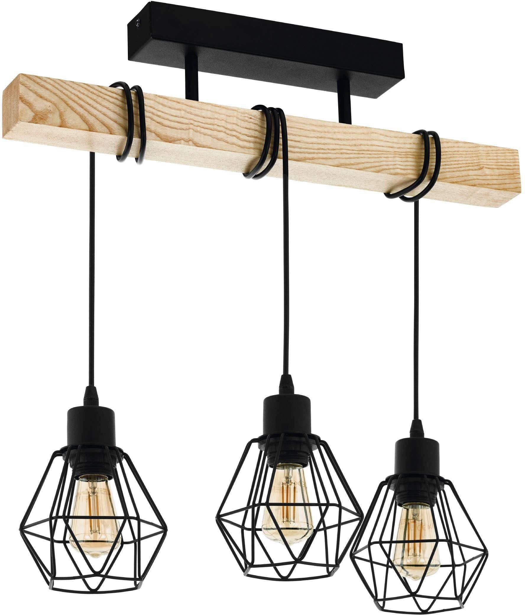 EGLO Deckenleuchte TOWNSHEND 5 Braun/Schwarz Holz Stahl - Bild 2