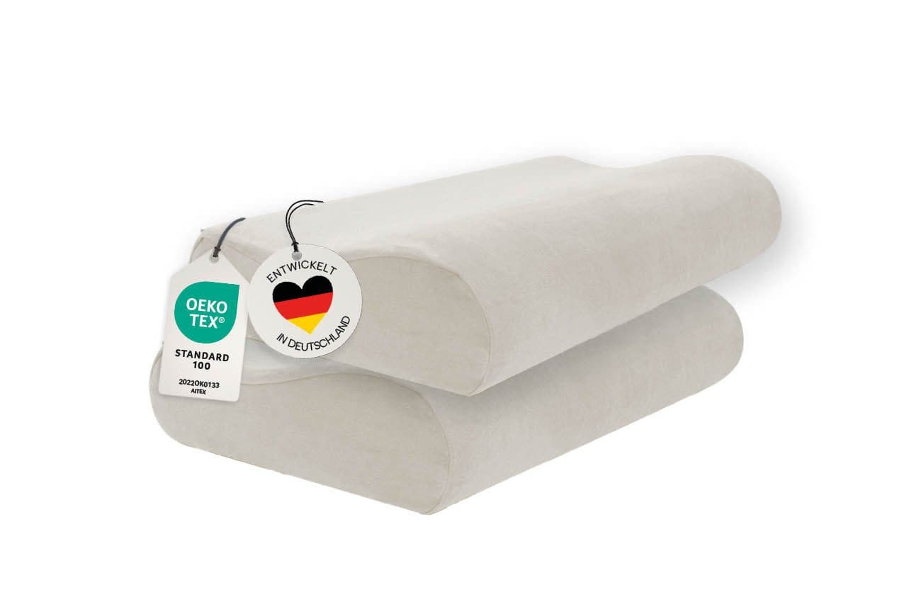 casimum Kissenbezug Schonbezug Orthopädisch Nackenkissen Beige 2 Stück - Bild 2