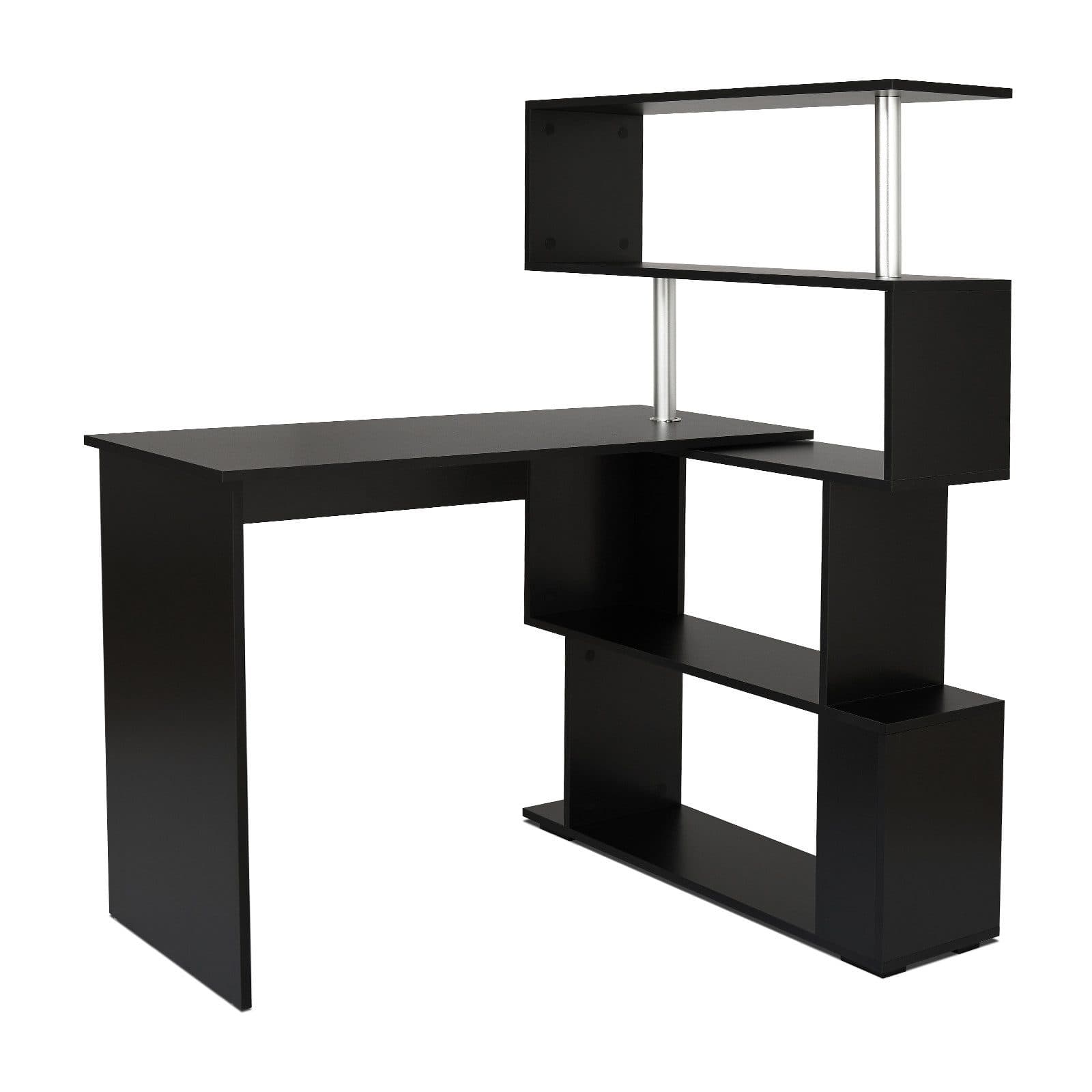 Mondeer Eckschreibtisch mit 360-Grad-Drehbarem Bücherregal 157 x 45 x 130,5 cm - Bild 2