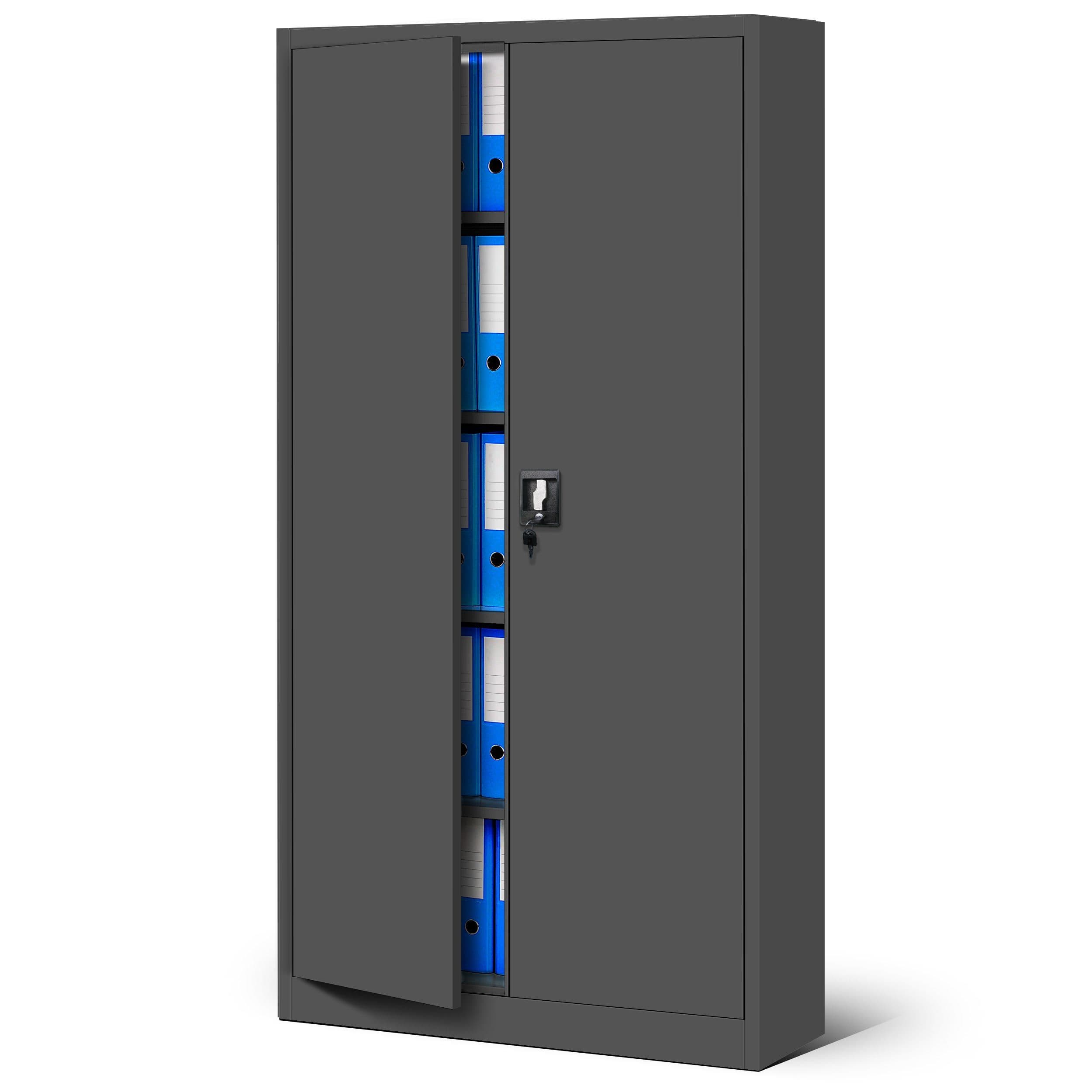 Jan Nowak Aktenschrank Metall 90 cm Anthrazit mit 4 Böden - Bild 2