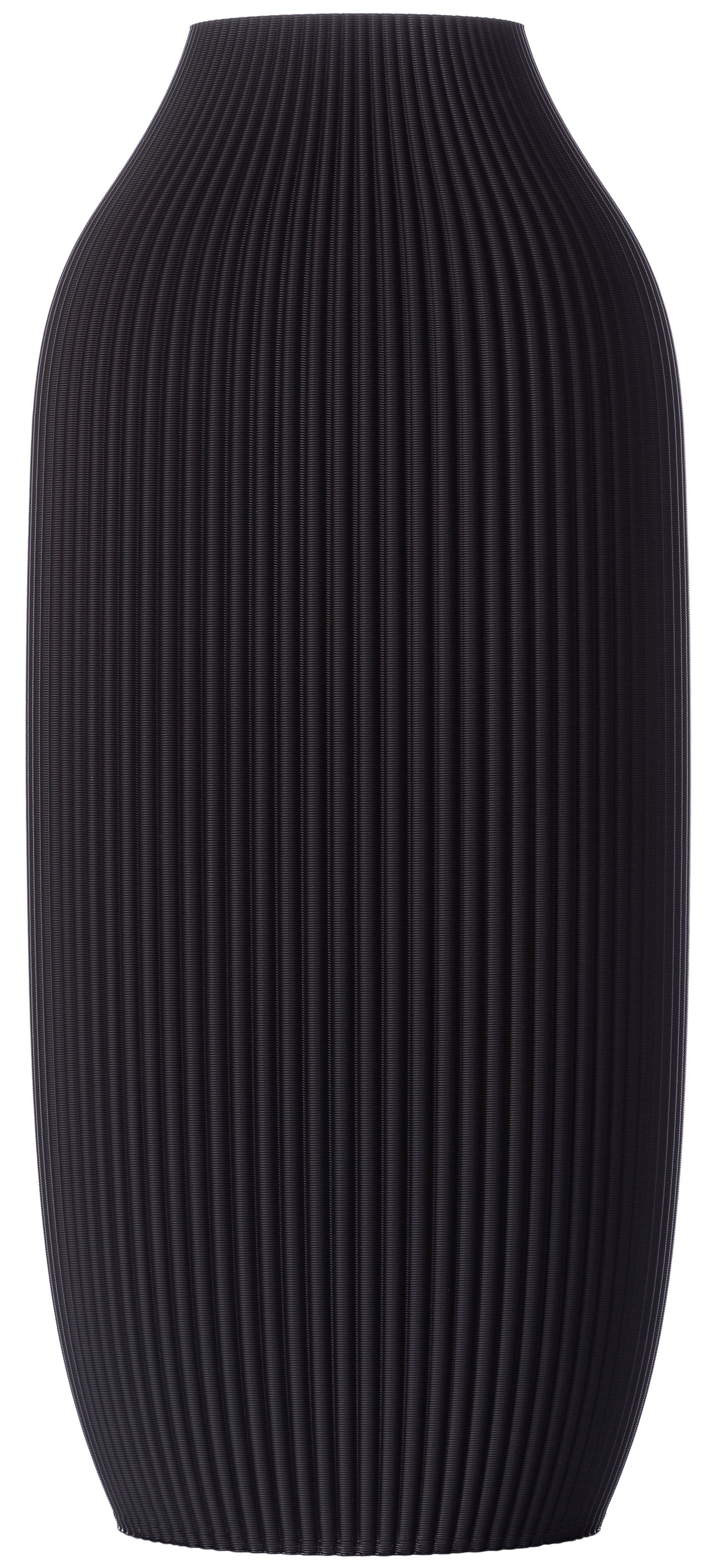 3D Vase Stella XL 38cm Schwarz Nachhaltige Bodenvase PLA - Bild 2