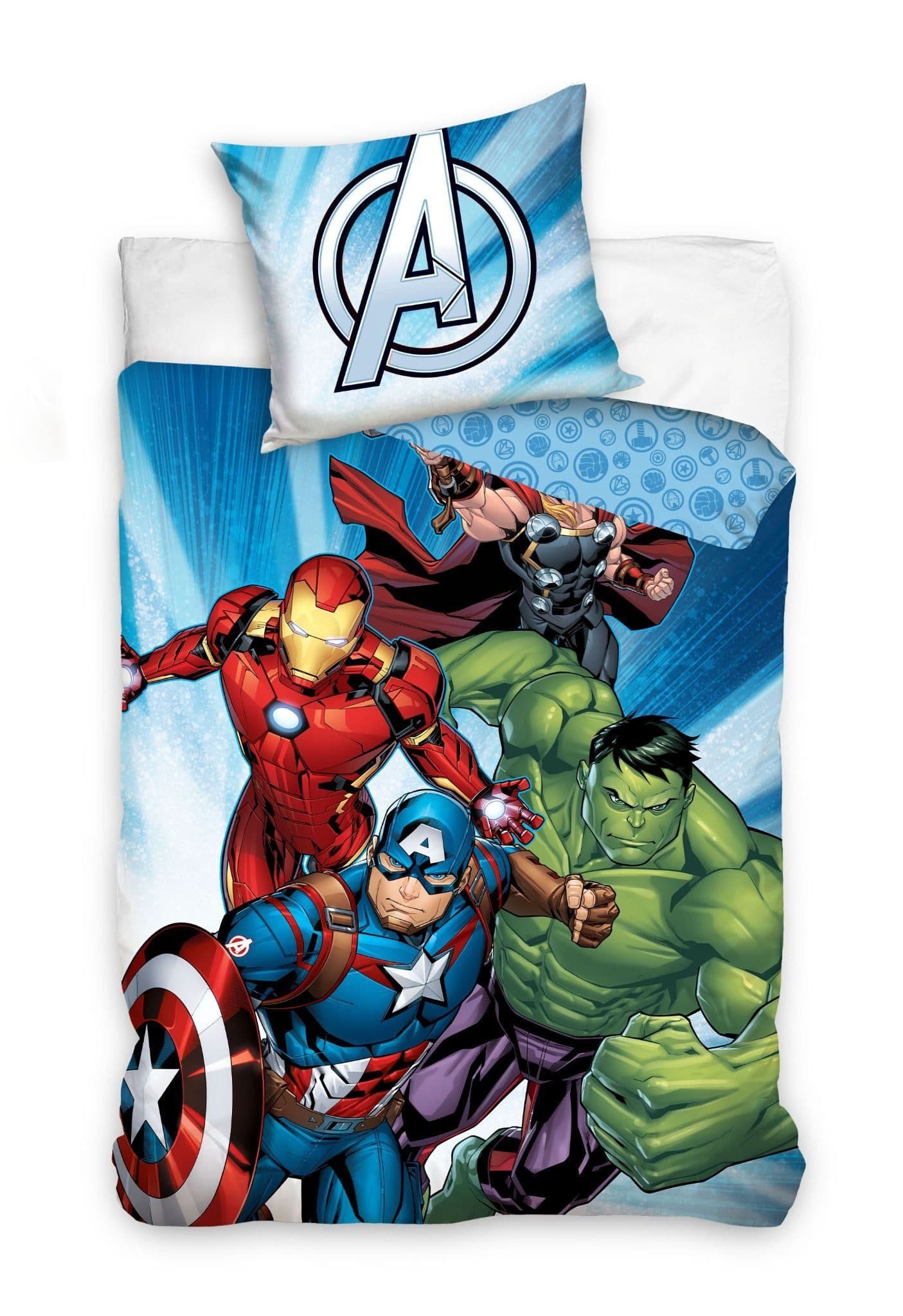 Carbotex Bettwäsche Marvel Avengers 100% Baumwolle