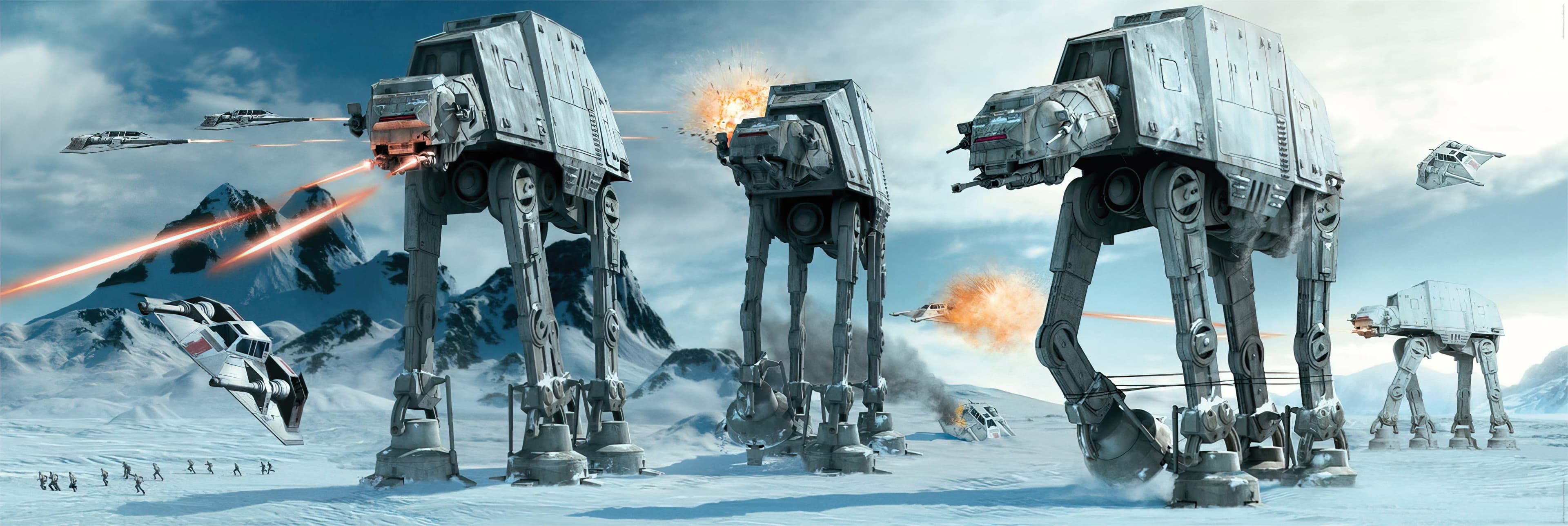 Star Wars Poster AT-AT Fight Langbahnposter Hoth Schlacht - Bild 2