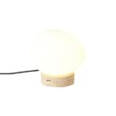 Qazqa Tischleuchte Sally Beige Stein Opalglas E27 Japandi Bild 2