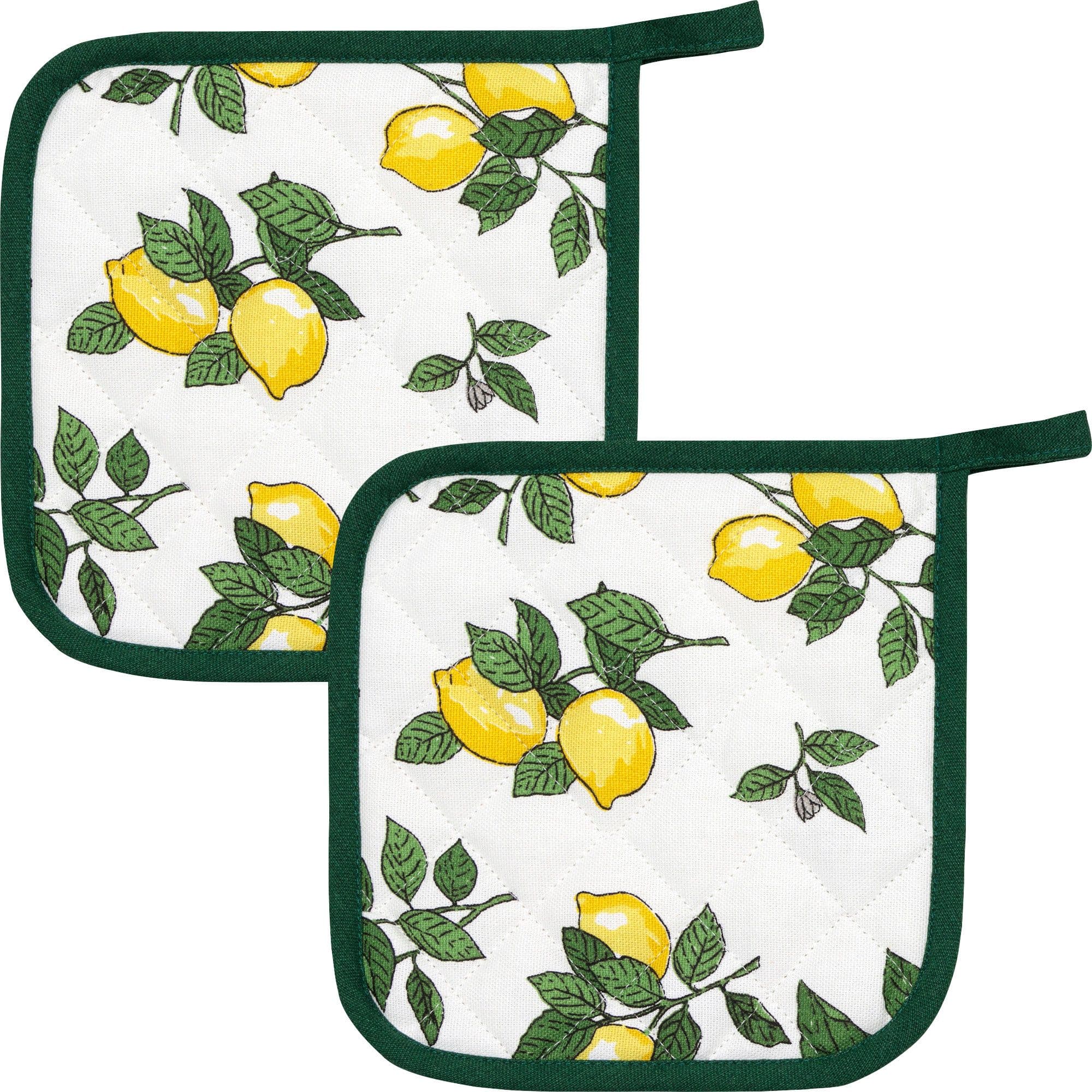 Kracht Topflappen Zitronen 2er-Pack Baumwolle Motiv