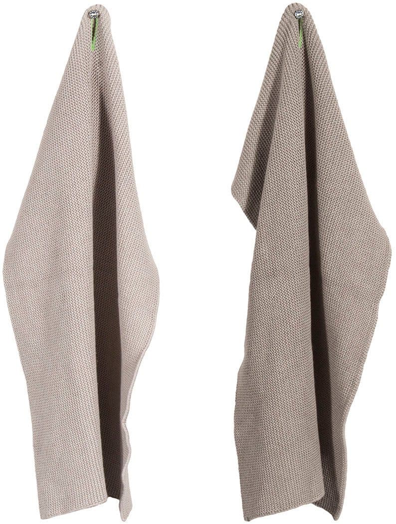 PAD Geschirrtuch MONTE Beige 100% Baumwolle Strickoptik