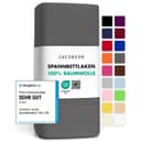 Jacobson Spannbettlaken 100% Baumwolle Jersey Grau Bild 2