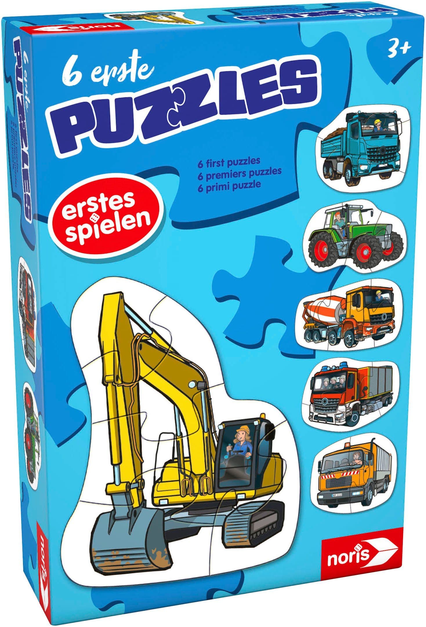 Noris Puzzle 6 erste Puzzles - Fahrzeuge, 20 Puzzleteile Bunt - Bild 2