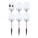 bmf-versand LED Solarleuchte Garten 6er Set Solarkugeln Silber Bild 2