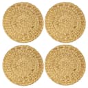 HMF Platzset Tischset rund Wasserhyazinthe 4er Set abwaschbar Bild 2