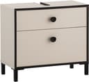 Schildmeyer Waschbeckenunterschrank Edda Beige Schwarz 2 Schubladen Bild 2