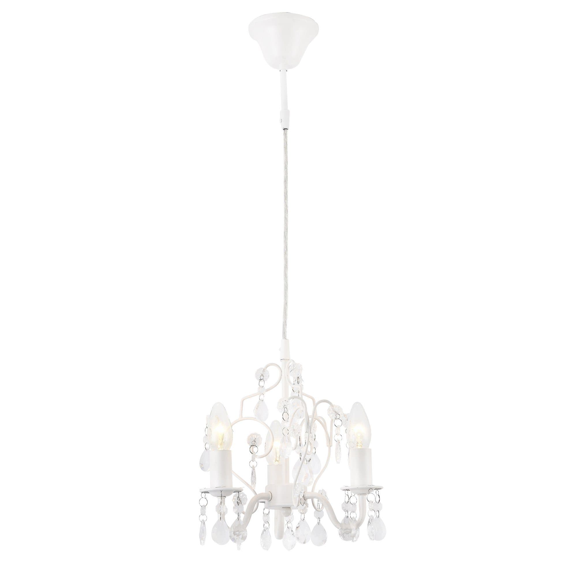 lux.pro Kronleuchter Luzern Weiß 3x E14 Metall - Bild 2