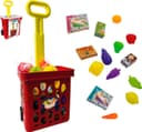 Happy People Spiel-Einkaufswagen Bunt mit 9 Kunststofffrüchten Bild 2
