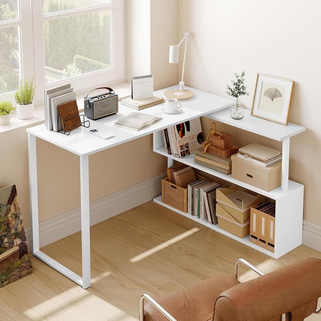 MDF-Bürotisch mit Ablagen