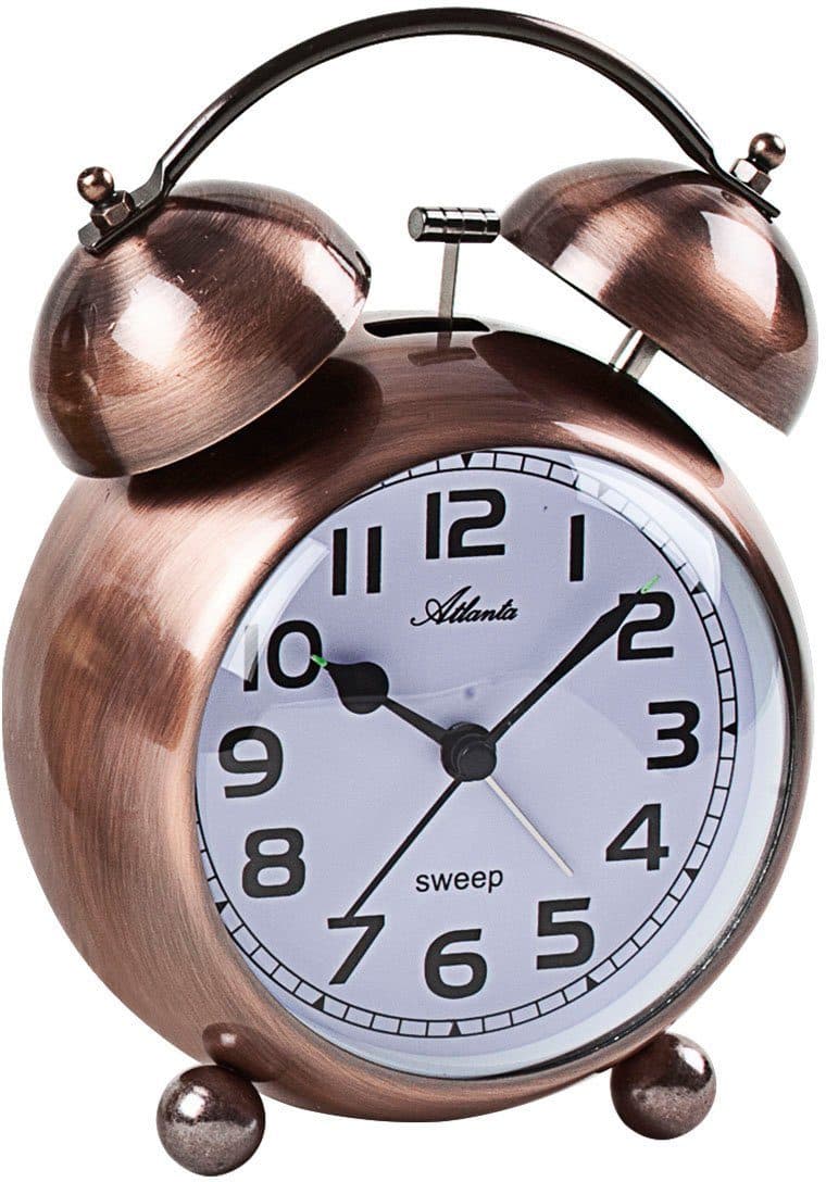 Atlanta Glockenwecker 2102/18 Braun Metall